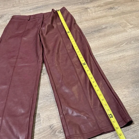 Avec Les Filles faux leather cropped pant wide leg XL - Picture 7 of 11